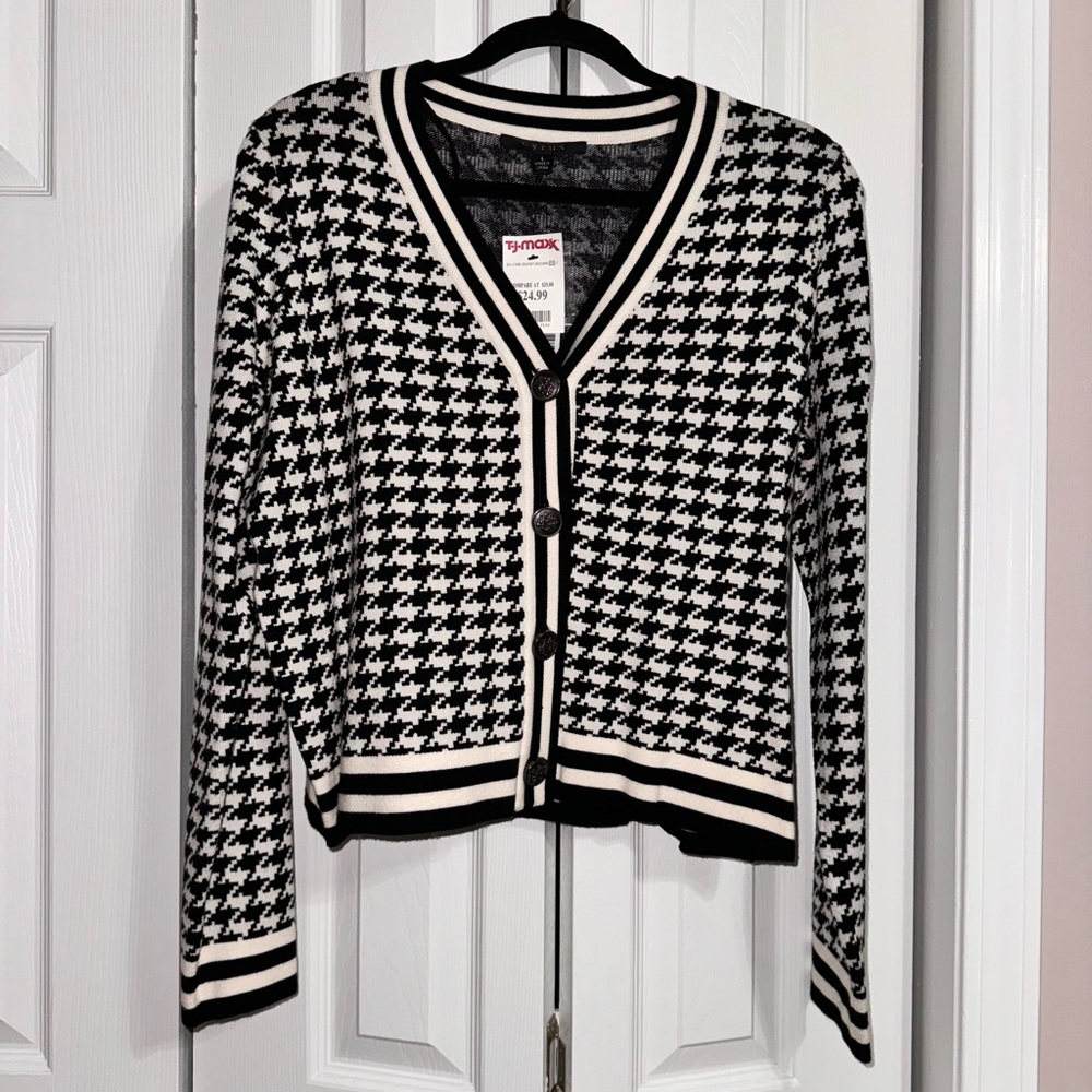 Houndstooth cardigan